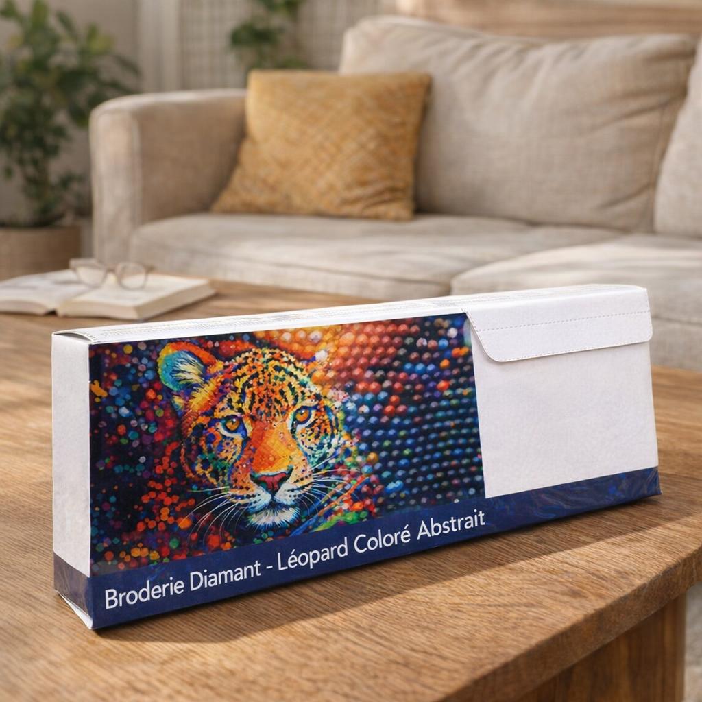 Léopard abstrait coloré