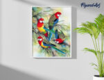 Broderie Diamant - Les Perroquets sur Branche