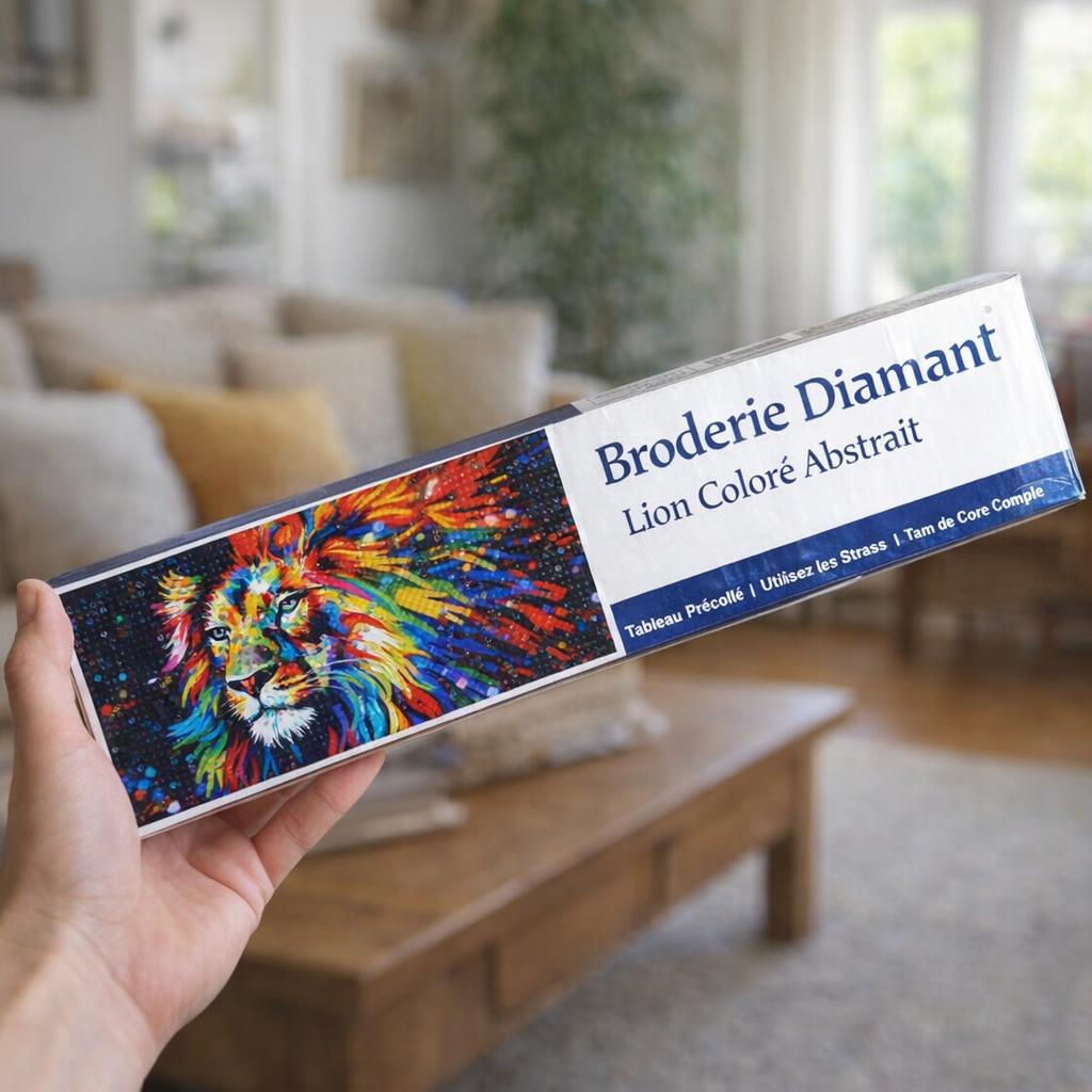 Lion abstrait coloré