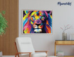 Broderie Diamant - Lion Pop Art