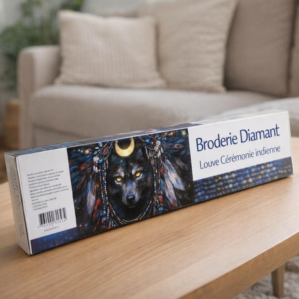 Broderie Diamant - Louve Cérémonie indienne