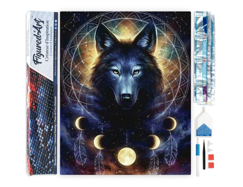 Broderie Diamant - Louve Cérémonie indienne