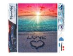 Broderie Diamant - Love sur le sable