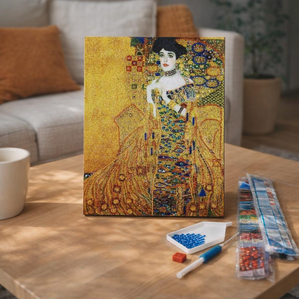 Broderie Diamant - Machaon et Fleurs blanches