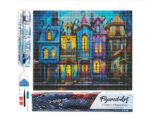 Broderie Diamant - Maisons gothiques colorées