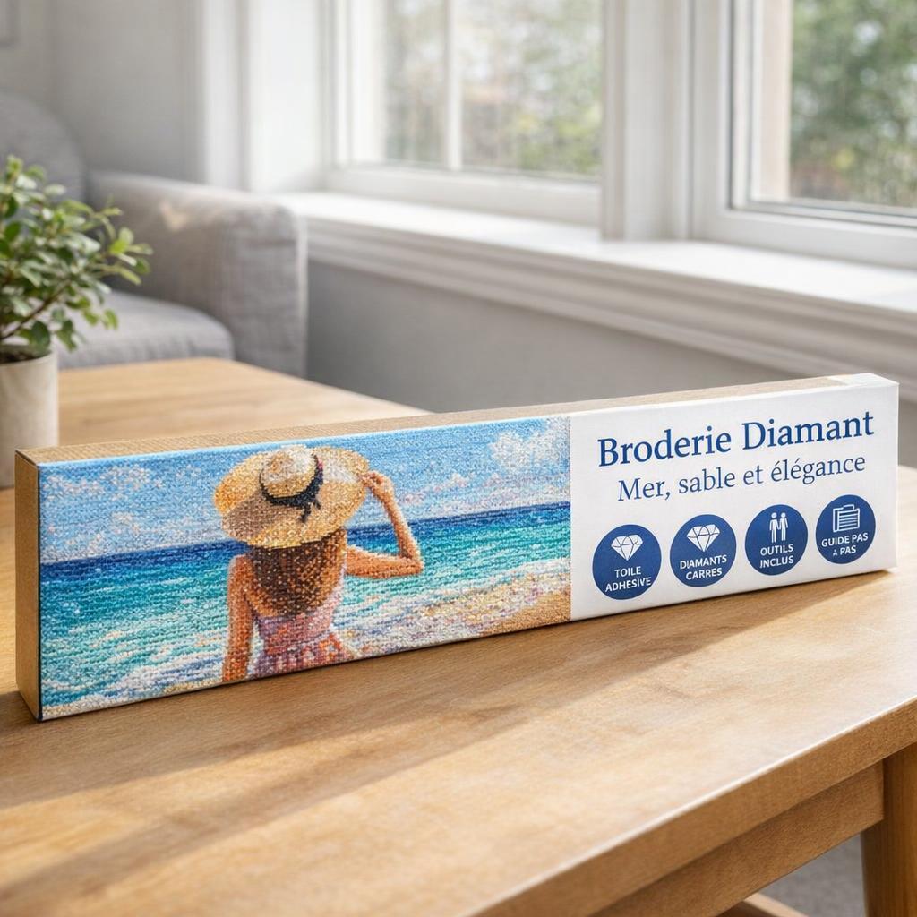 Broderie Diamant - Mer, sable et élégance
