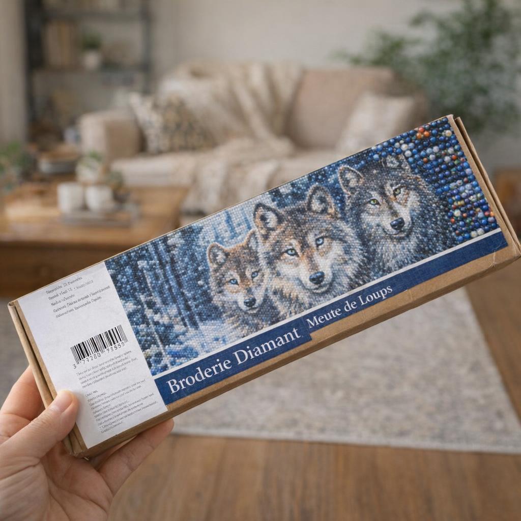 Broderie Diamant - Meute de Loups