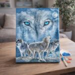 Broderie Diamant - Meute de Loups