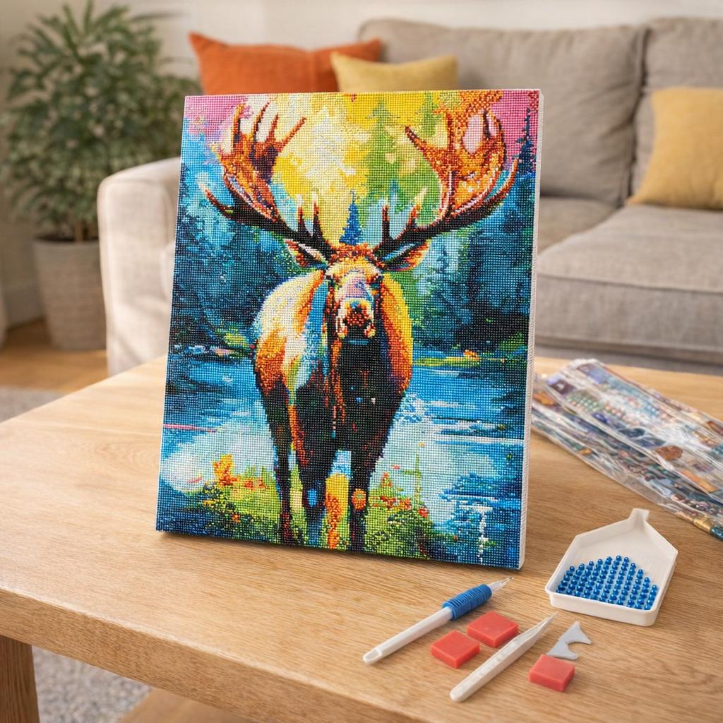 Broderie Diamant - Orignal Coloré Abstrait