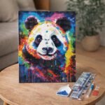 Broderie Diamant - Panda Coloré Abstrait