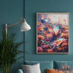 Broderie Diamant - Papillon butinant