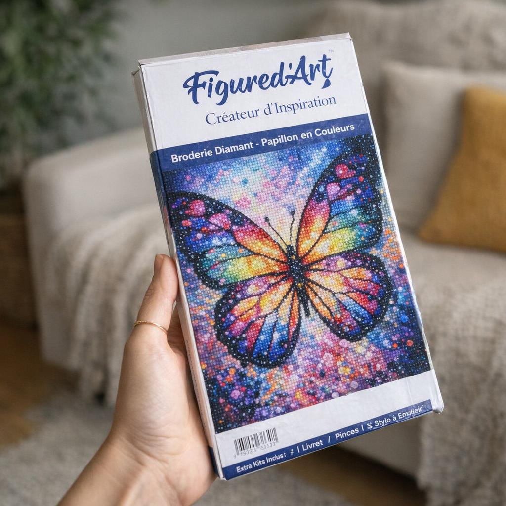Broderie Diamant - Papillon en Couleurs