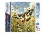 Broderie Diamant - Papillon Proserpine et Fleurs des Champs