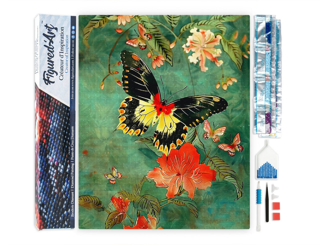 Broderie Diamant - Papillon Troide Minos