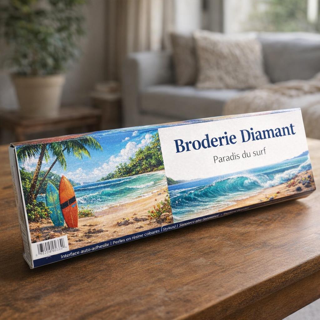 Broderie Diamant - Paradis du surf