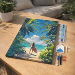 Broderie Diamant - Paradis tropical du surf