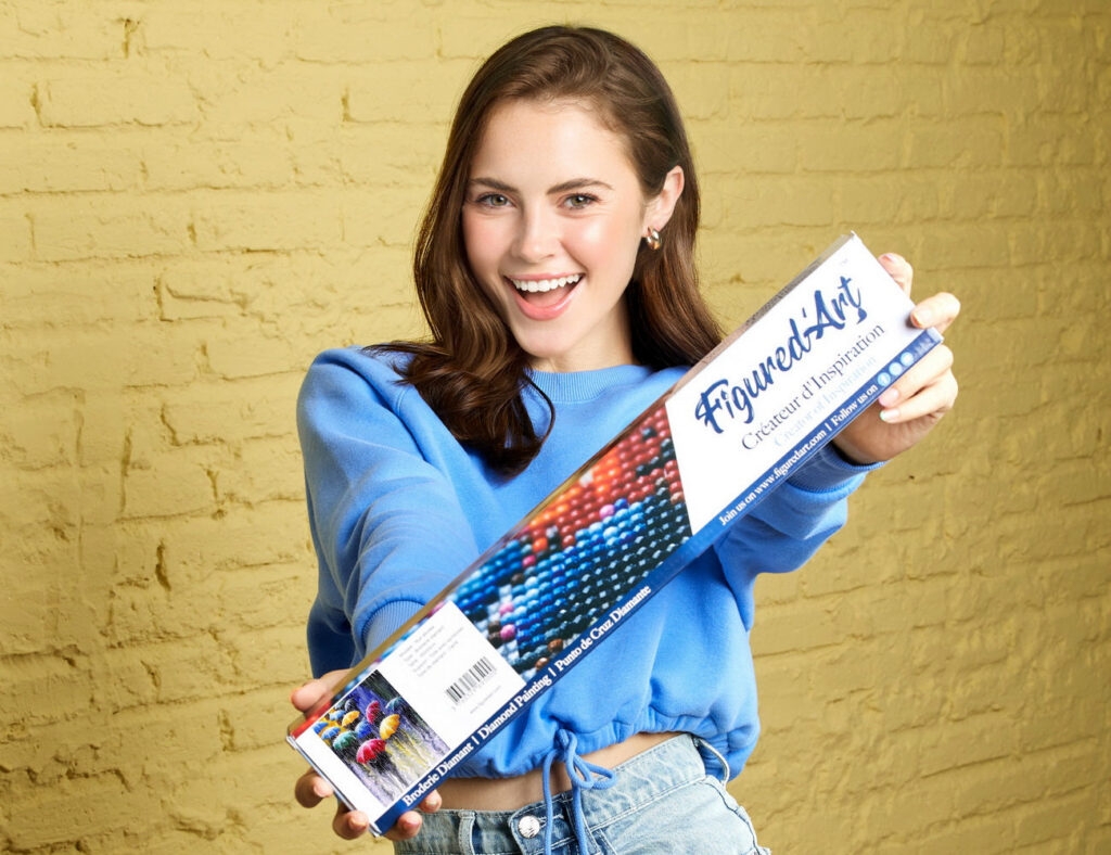 Broderie Diamant - Parapluies sous la Pluie