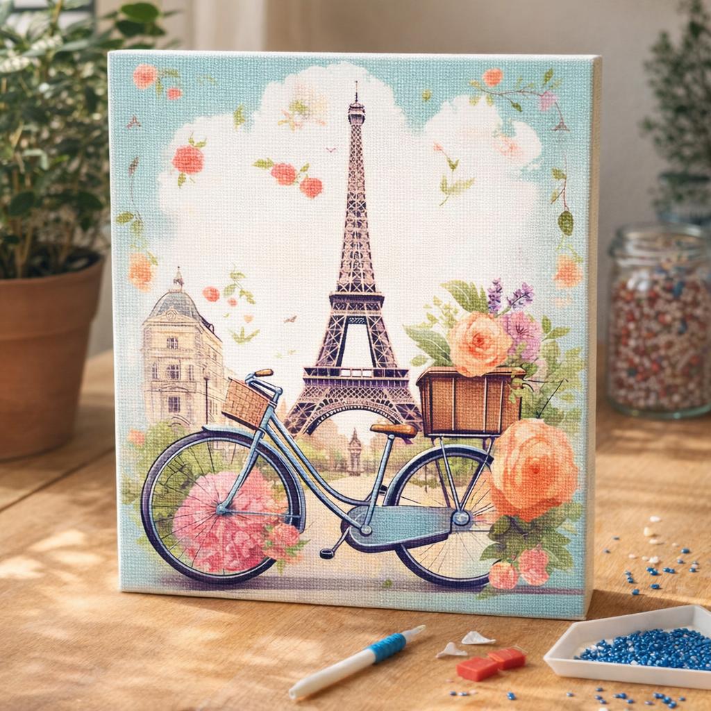 Broderie Diamant - Paris en fleurs
