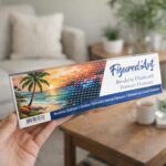 Broderie Diamant - Plage tropicale