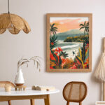 Broderie Diamant - Plage tropicale