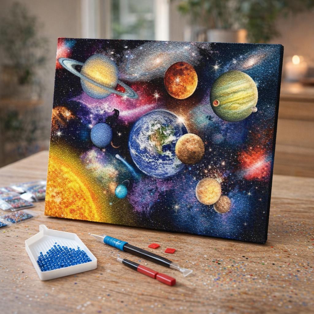 Broderie Diamant - Planètes