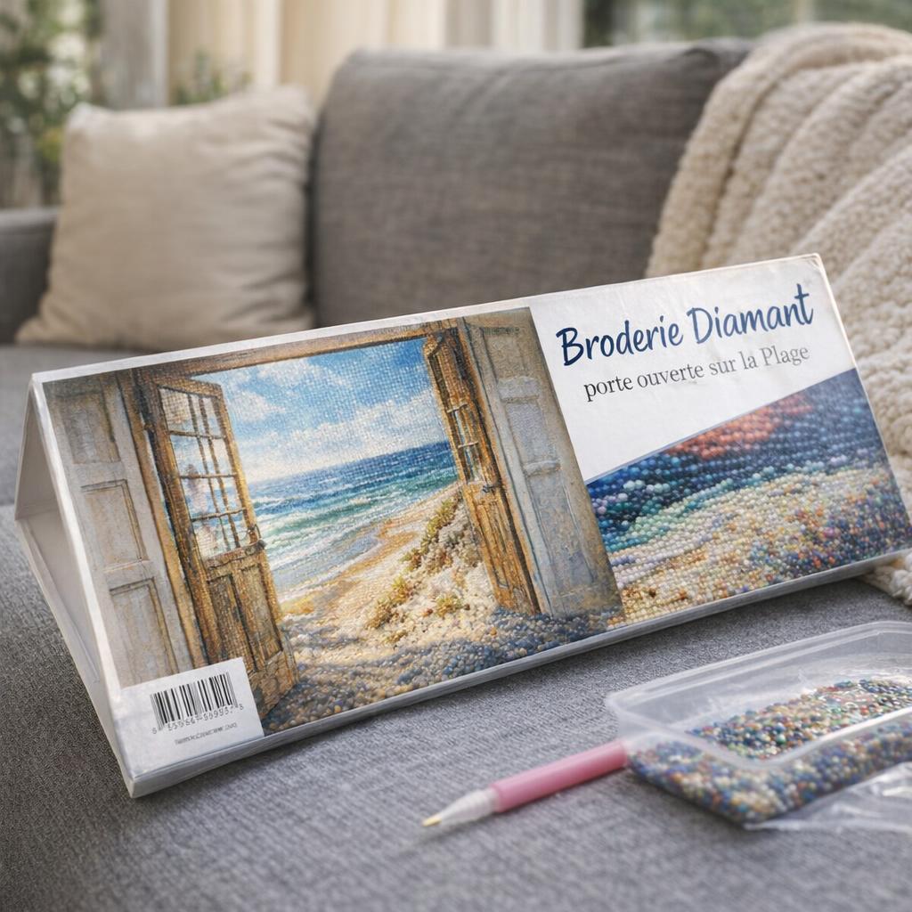 Broderie Diamant - Porte ouverte sur la Plage