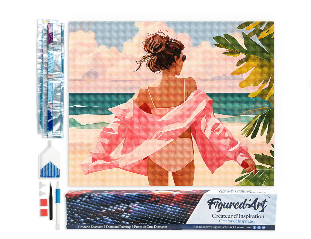 Broderie Diamant - Profitez de la plage