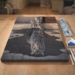Broderie Diamant - Reflet Tigre et Lion