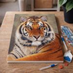 Broderie Diamant - Regard de Tigre