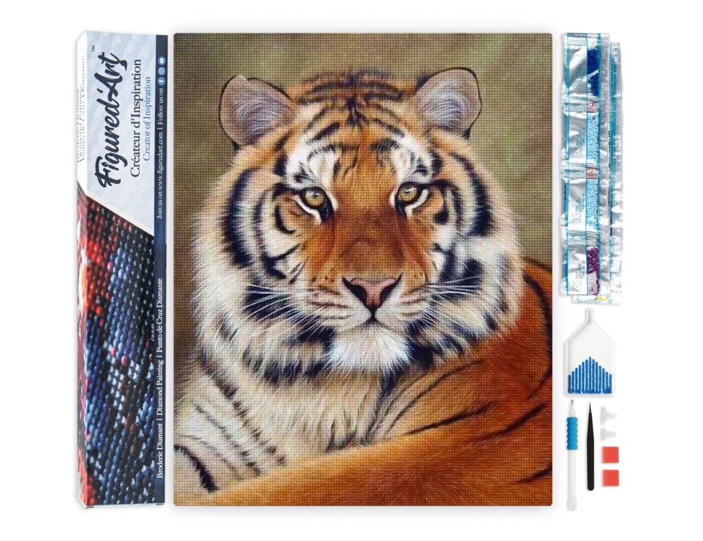 Broderie Diamant - Regard de Tigre