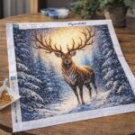 Broderie Diamant - Renne Majestueux