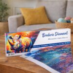Broderie Diamant - Rhinocéros Coloré Abstrait