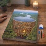 Broderie Diamant - Rivière et Bibliothèque