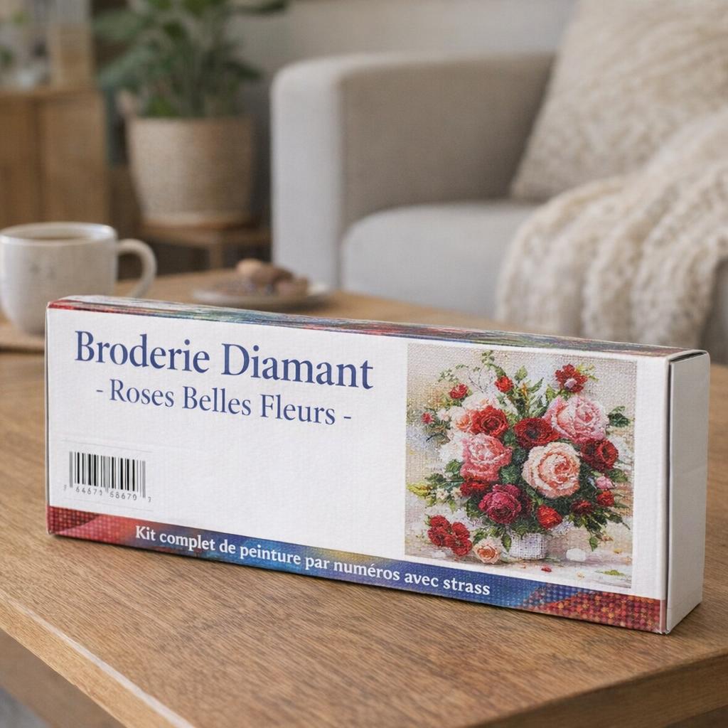 Broderie Diamant - Roses Belles Fleurs