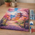 Broderie Diamant - Route des Cerisiers en Fleurs vers la Pagode