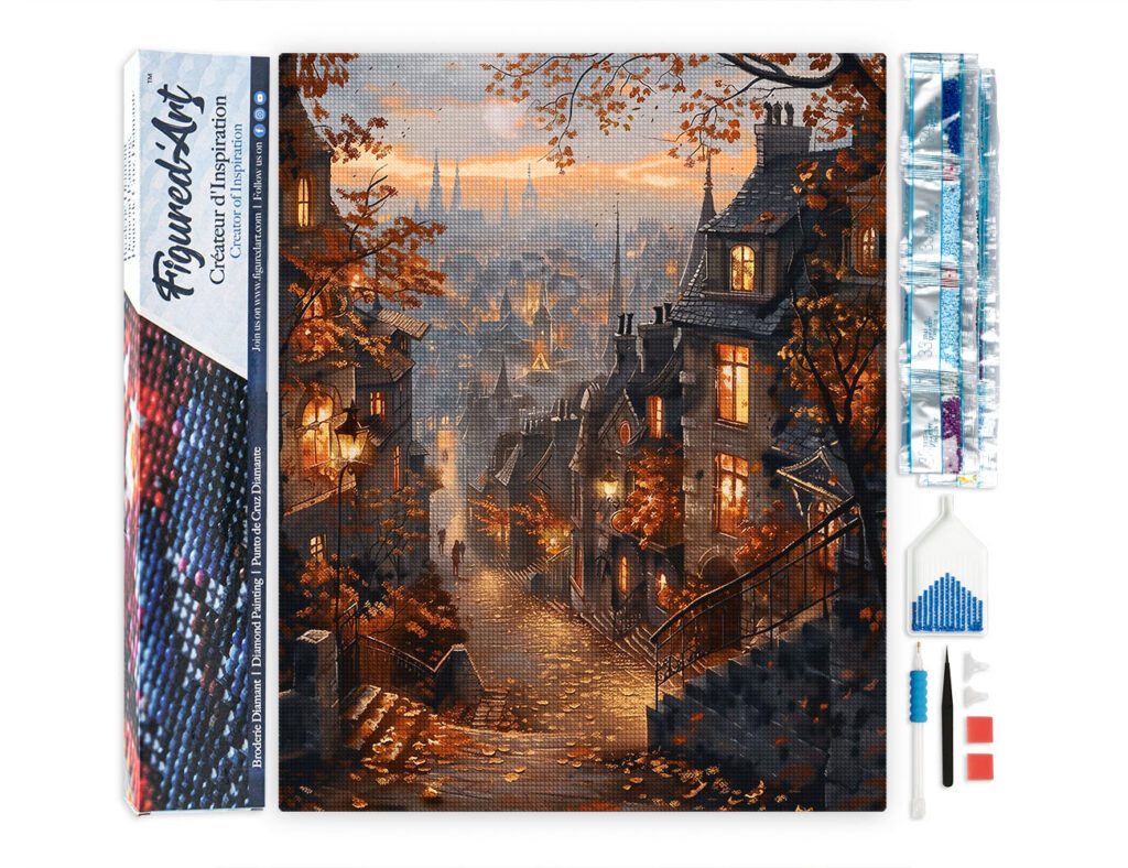 Broderie Diamant - Rue d'Automne et vieille Ville