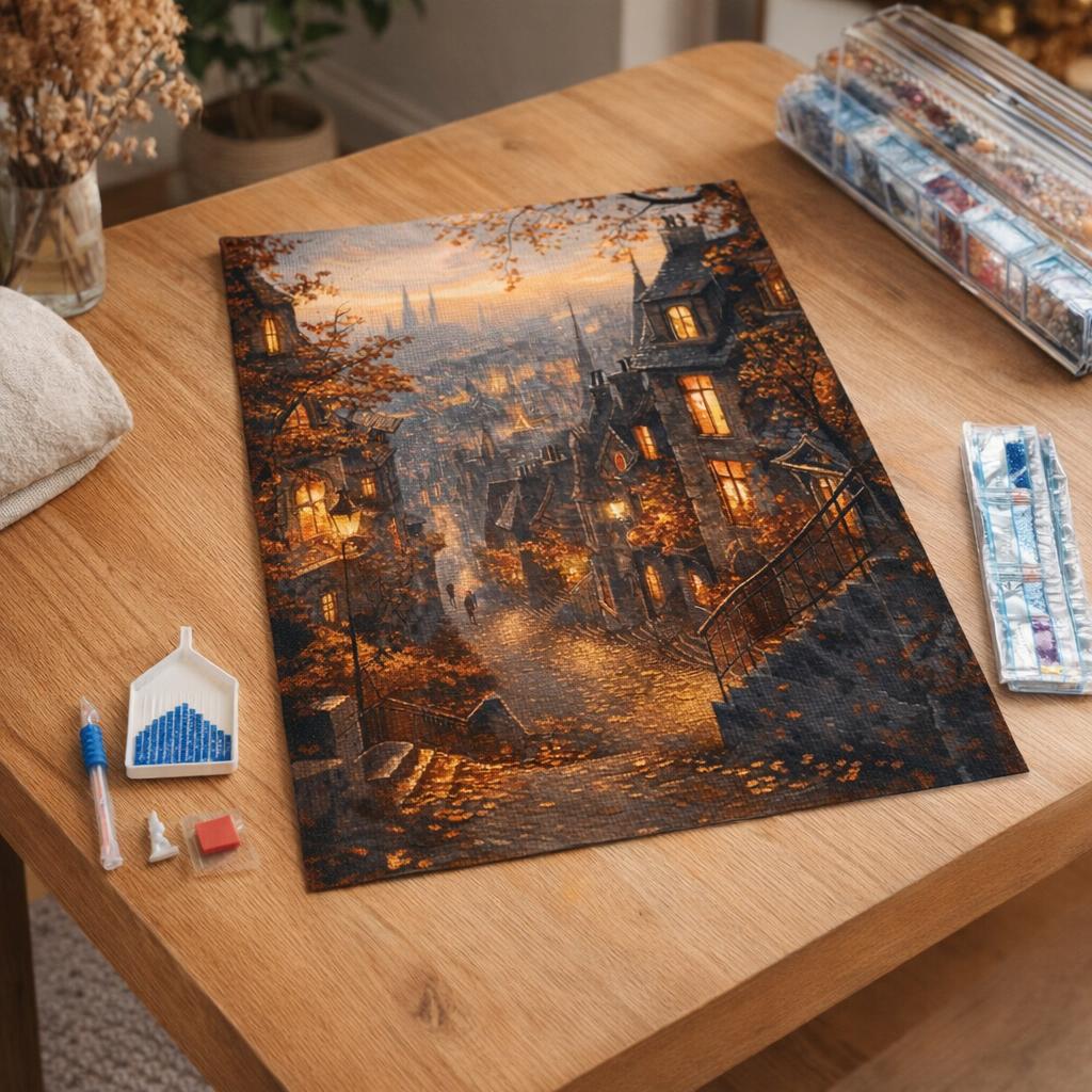 Broderie Diamant - Rue Animée du Japon