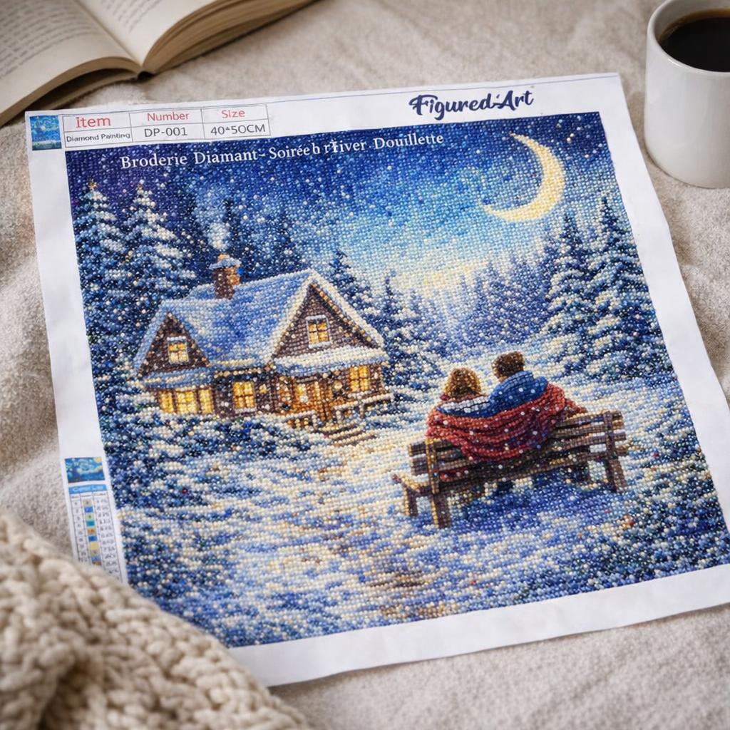 Broderie Diamant - Soirée d'Hiver Douillette