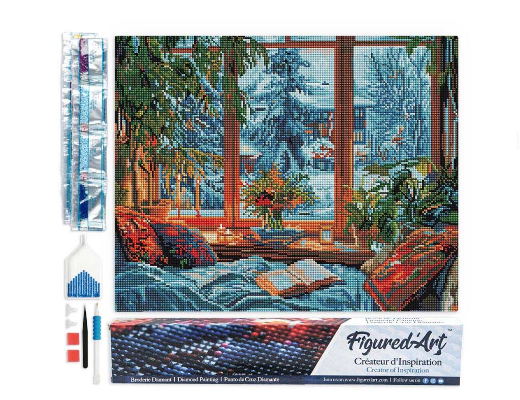 Broderie Diamant - Soirée d'Hiver Douillette