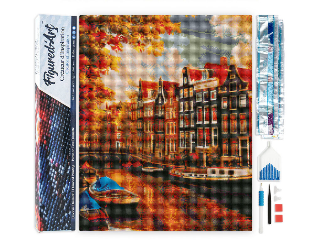 Broderie Diamant - Soleil à Amsterdam