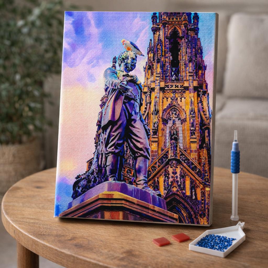 Broderie Diamant - Soleil à Amsterdam