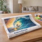 Broderie Diamant - Surf sur grande vague