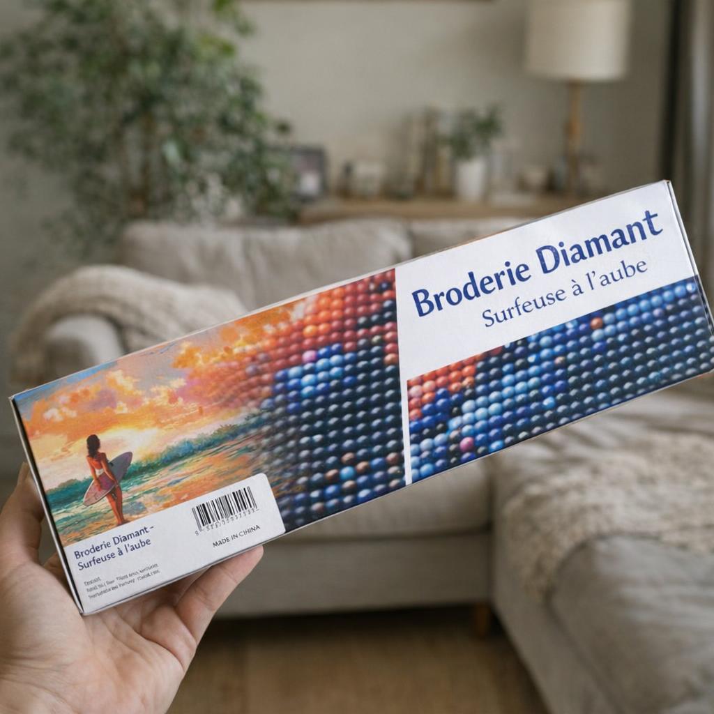 Surfeuse à l’aube