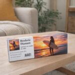 Broderie Diamant - Surfeuse au coucher du soleil