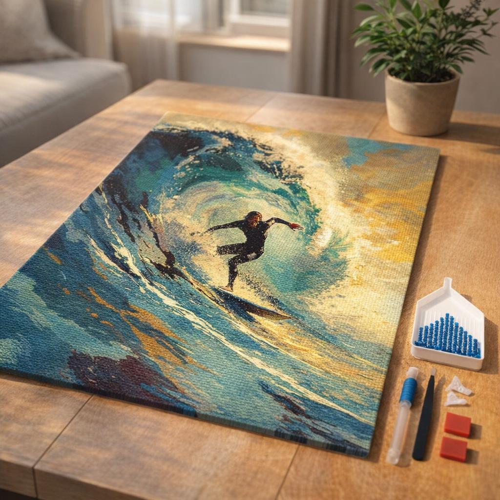 Broderie Diamant - Surfeuse professionnelle