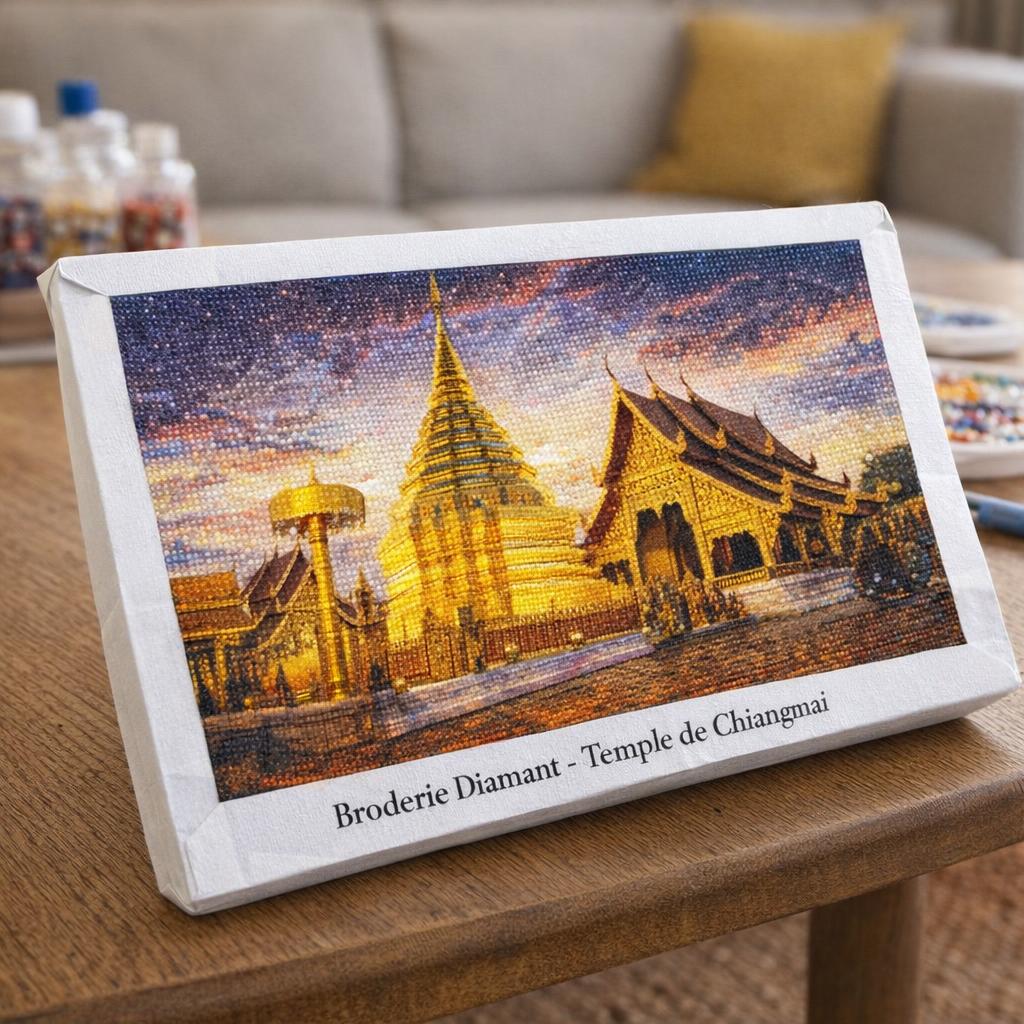Temple Chiangmai broderie diamant