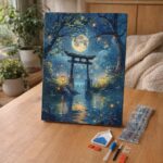 Broderie Diamant - Torii au Clair de Lune et Lucioles