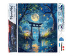 Broderie Diamant - Torii au Clair de Lune et Lucioles