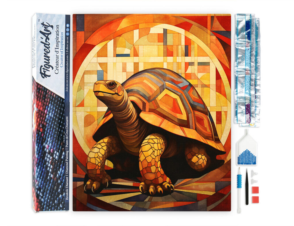 Broderie Diamant - Tortue Art Déco