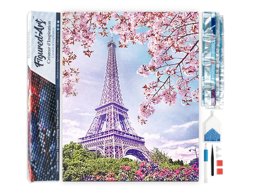 Broderie Diamant - Tour Eiffel au Printemps